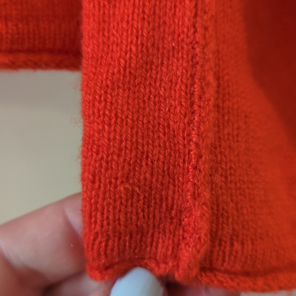 Theory 100% Cashmere Crewneck Sweater S Orange - Picture 5 of 7